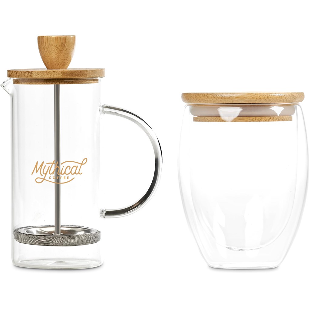 Okiyo Aibo Glass & Bamboo Coffee Set - Image 2