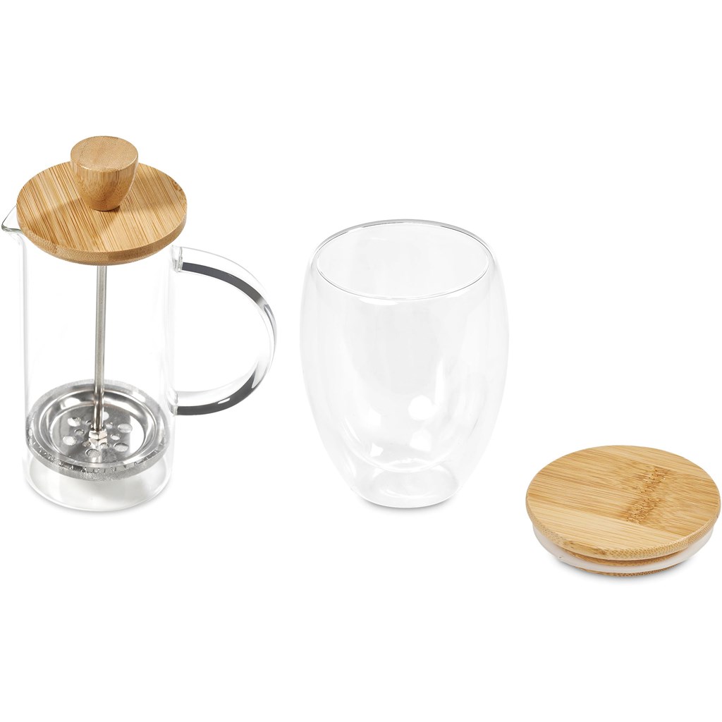 Okiyo Aibo Glass & Bamboo Coffee Set - Image 18