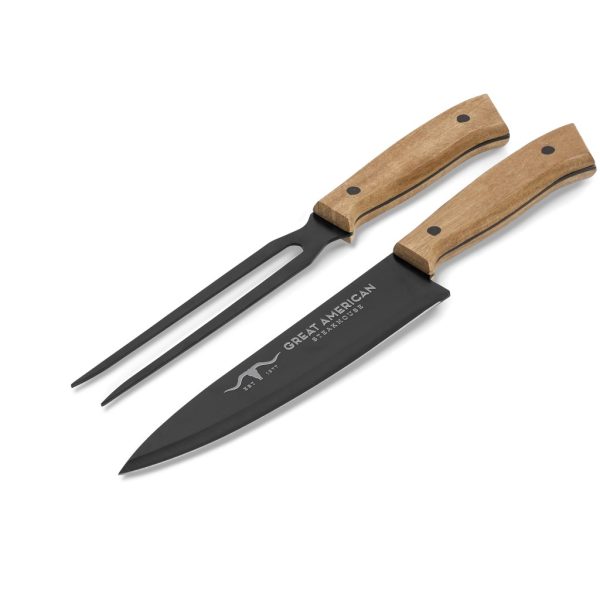 US Basic Butcher's Block Carving Set - Image 4