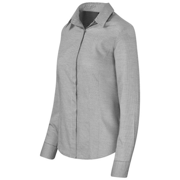 Ladies Long Sleeve Taylor Shirt - Grey - Image 8