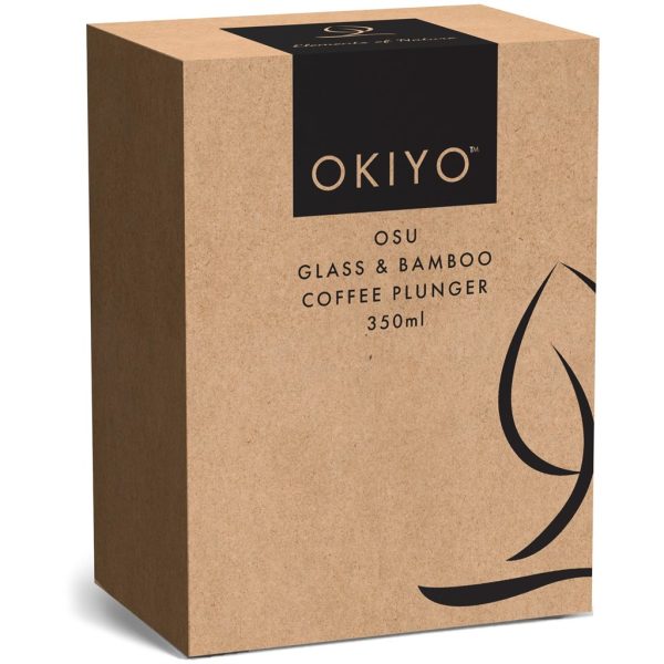 Okiyo Osu Glass & Bamboo Coffee Plunger - 350ml - Image 10