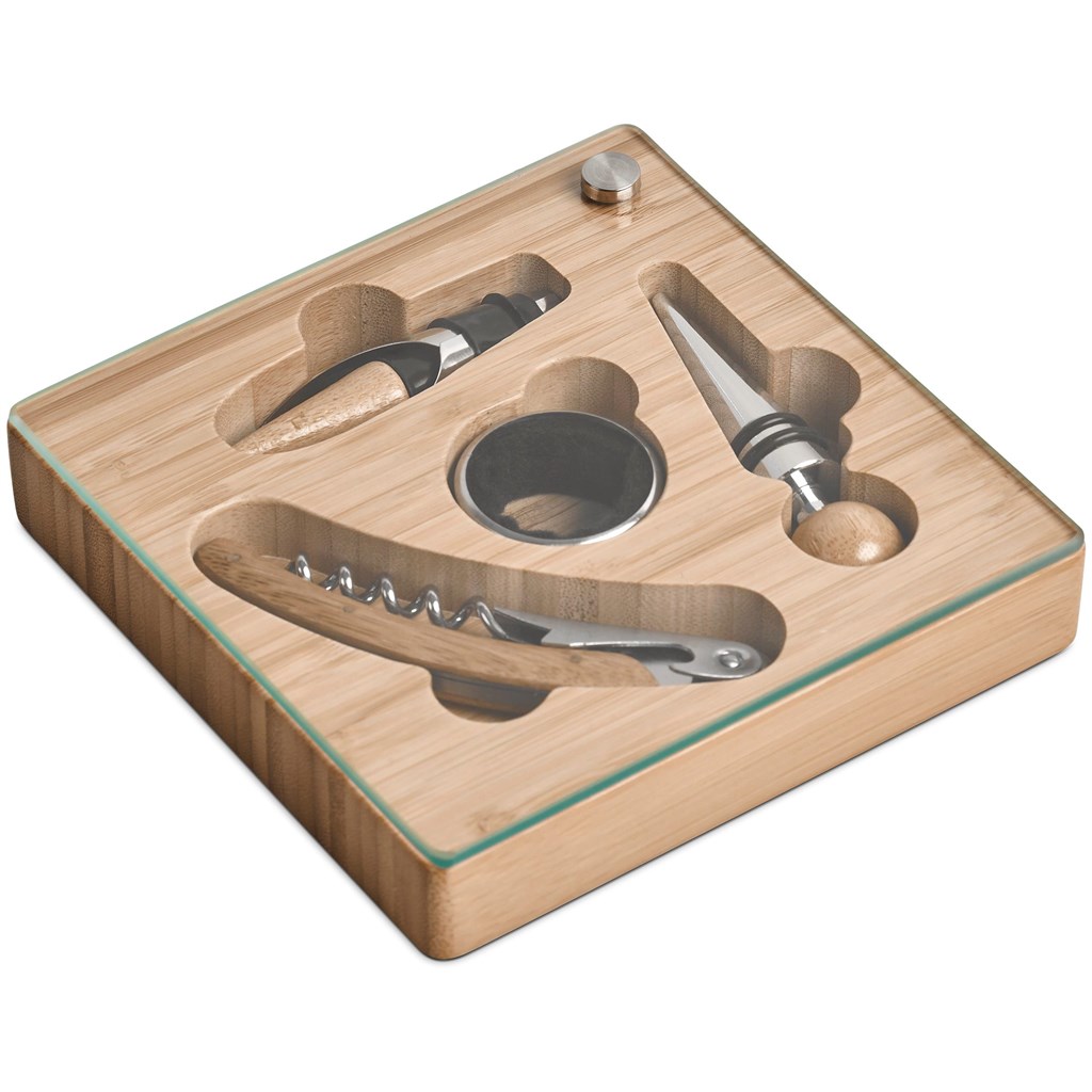 Okiyo Budonoki Bamboo Wine Accessories set - Image 13