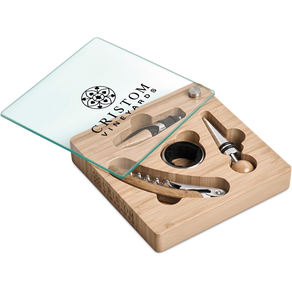 Okiyo Budonoki Bamboo Wine Accessories set - Image 7