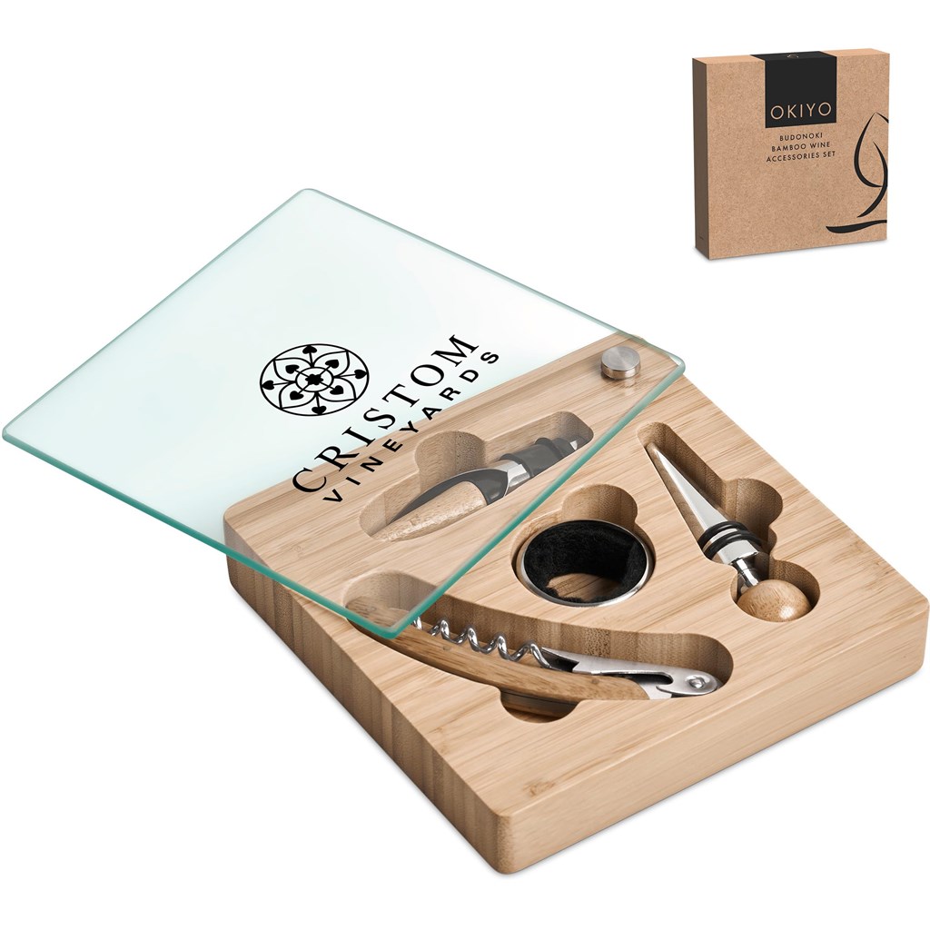 Okiyo Budonoki Bamboo Wine Accessories set - Image 17