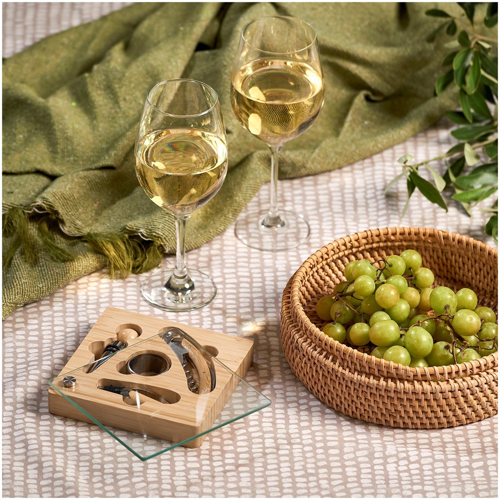 Okiyo Budonoki Bamboo Wine Accessories set - Image 2