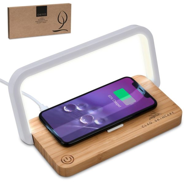 Okiyo Yoru Bamboo Wireless Charger & Night Light - Image 5