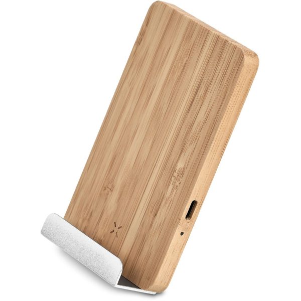 Okiyo Hakka Bamboo & Recycled Aluminium Wireless Charging Phone Stand - Image 10