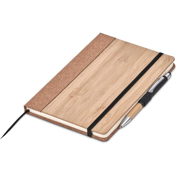 Okiyo Eri Bamboo & Cork Notebook & Pen Set - Image 2