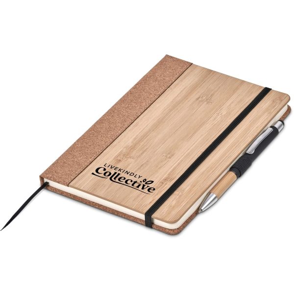 Okiyo Eri Bamboo & Cork Notebook & Pen Set - Image 6