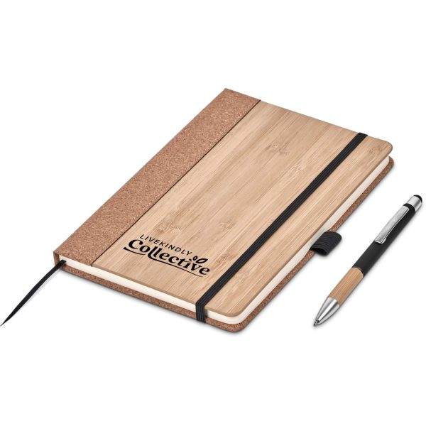 Okiyo Eri Bamboo & Cork Notebook & Pen Set - Image 14