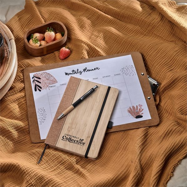 Okiyo Eri Bamboo & Cork Notebook & Pen Set - Image 9