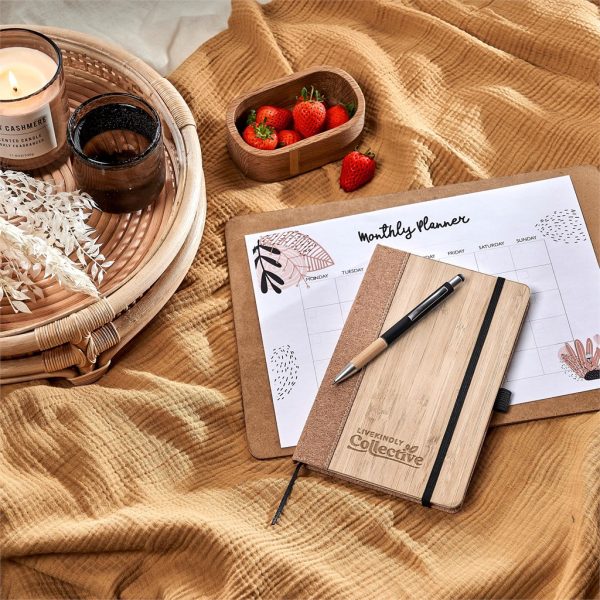 Okiyo Eri Bamboo & Cork Notebook & Pen Set - Image 15