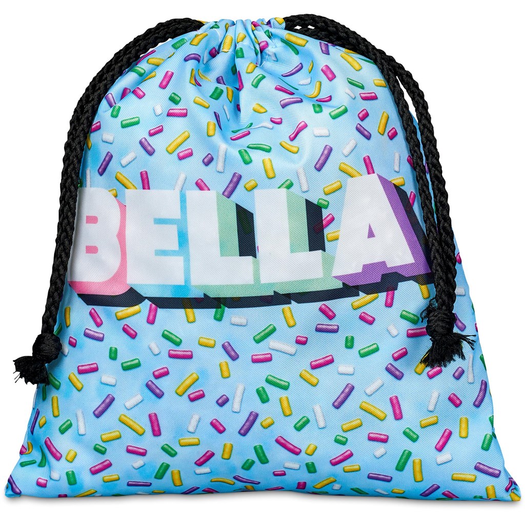 Pre-Printed Sample Hoppla Indian Midi Polyester Drawstring Pouch - Image 3