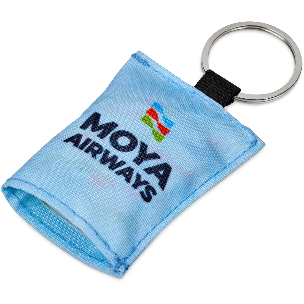 Pre-Production Sample Hoppla Aquila Polyester Keyring Pouch with Cleaning Cloth - Image 2