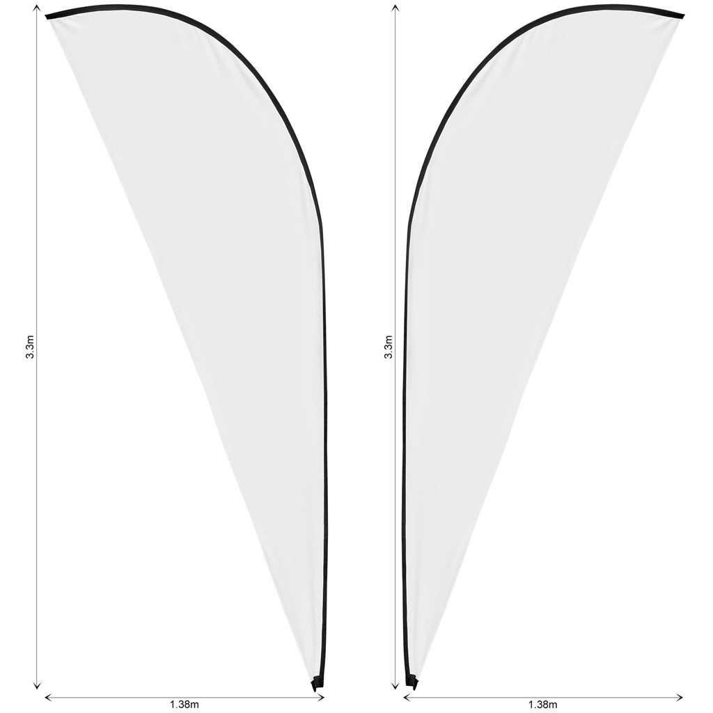 Legend 3m Sublimated Sharkfin Double-Sided Flying Banner Skin (Excludes Hardware) - Image 2