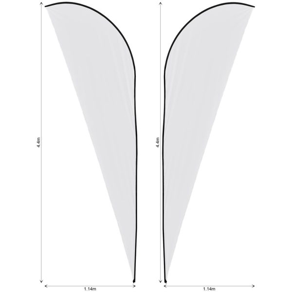 Legend 4m Sublimated Sharkfin Double-Sided Flying Banner Skin (Excludes Hardware) - Image 2