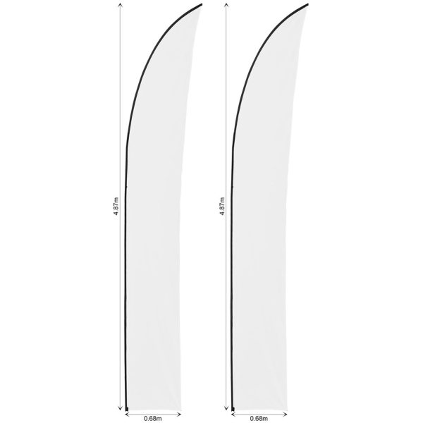 Legend 4m Sublimated Arcfin Flying Banner Skin - Set Of 2 (Excludes Hardware) - Image 2