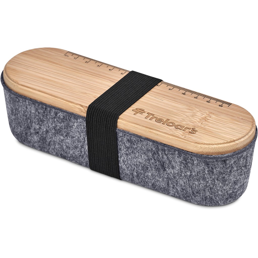 Okiyo Byoga Recycled PET Felt & Bamboo Stationery Case - Image 13