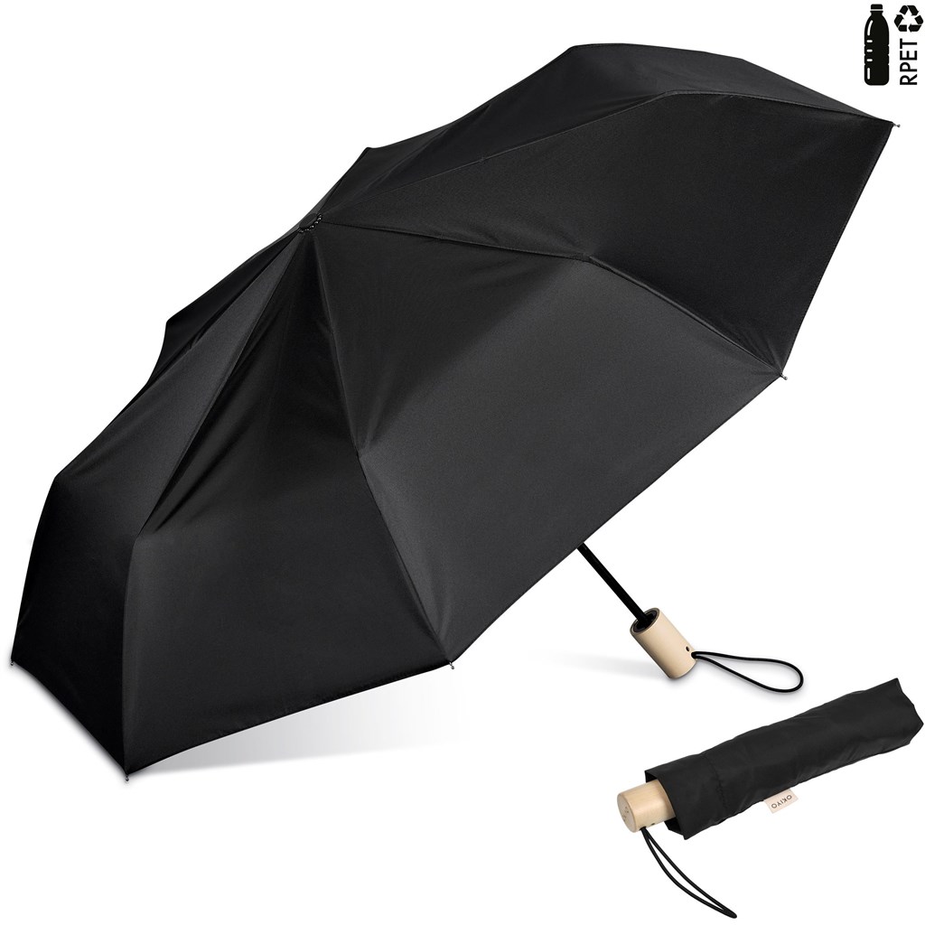 Okiyo Ameno Recycled PET Auto-Open Compact Umbrella - Image 6