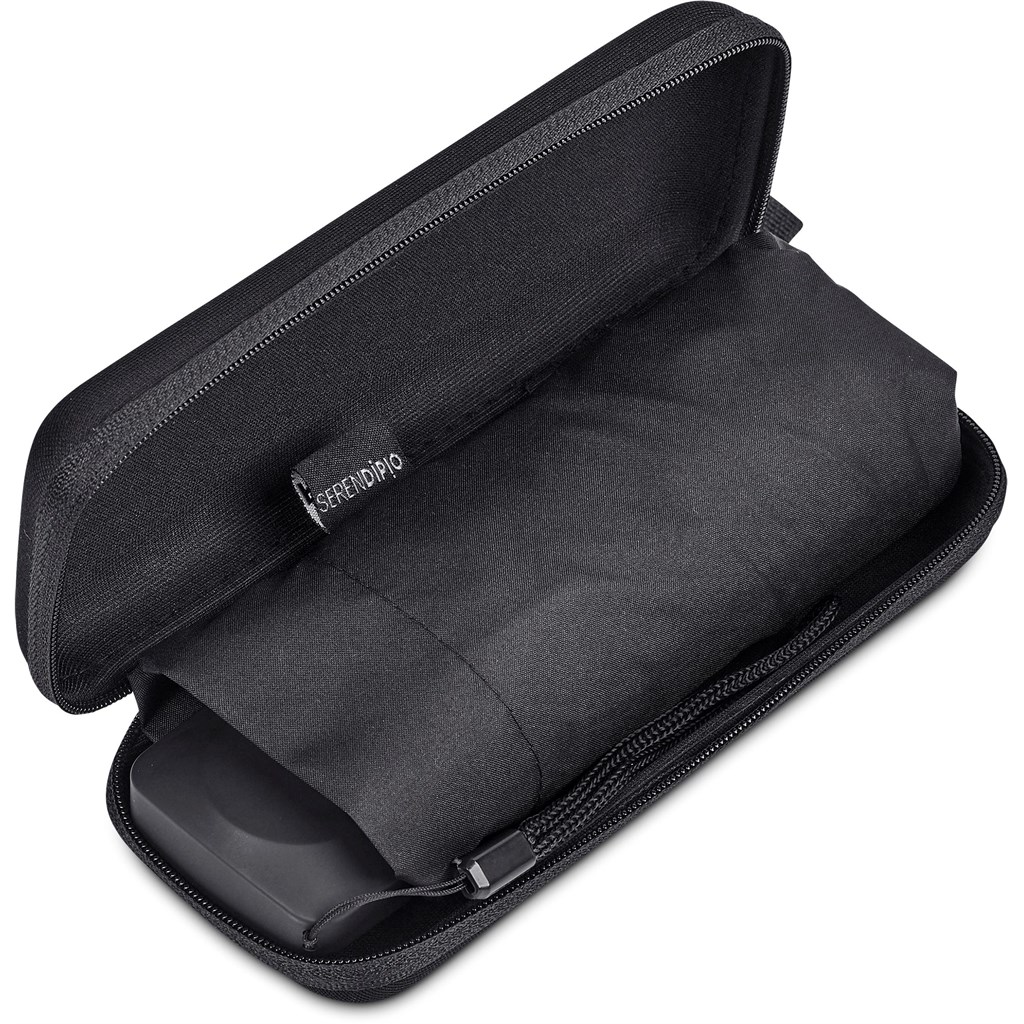 Serendipio Salem Recycled PET Compact Umbrella with EVA Pouch - Image 3