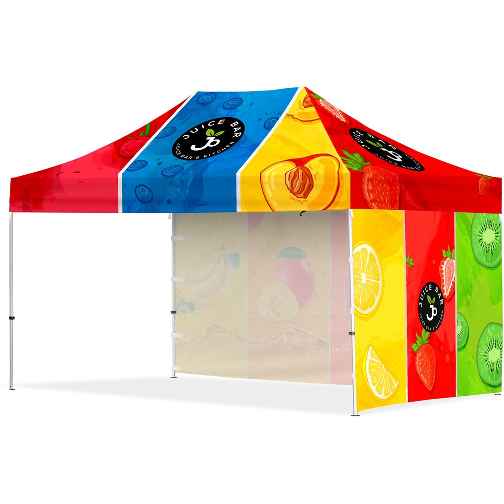 Coated Steel Sublimated Gazebo 4.5m x 3m - 1 Long Full-Wall Skin - 1 Short Full Wall Skin - Image 9