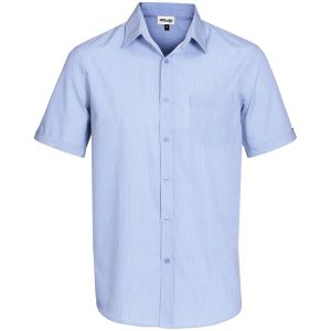 Mens Short Sleeve Northampton Shirt - Sky Blue