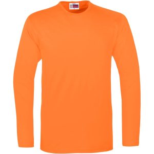 Mens Long Sleeve Portland T-Shirt - Orange