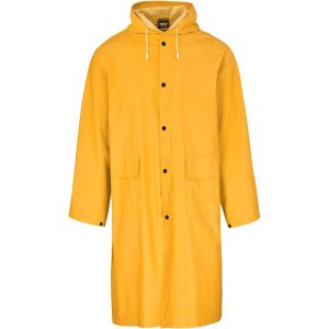 Light Duty Storm Rubberised Polyester/PVC Raincoat - Yellow