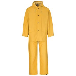 Light Hurricane Rubberised Polyester/PVC Rainsuit - Yellow