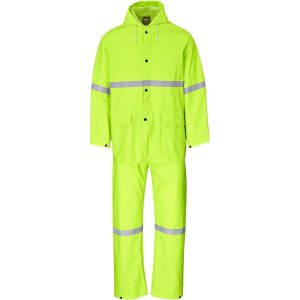Light Duty Tornado  Hi-Viz Reflective  Rubberised Rainsuit - Yellow
