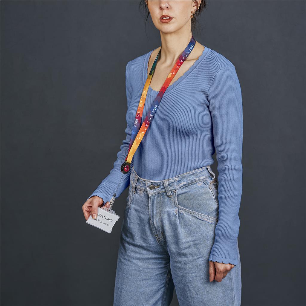 Altitude Badge Reel Double-Sided Sublimated Satin Lanyard - Image 2