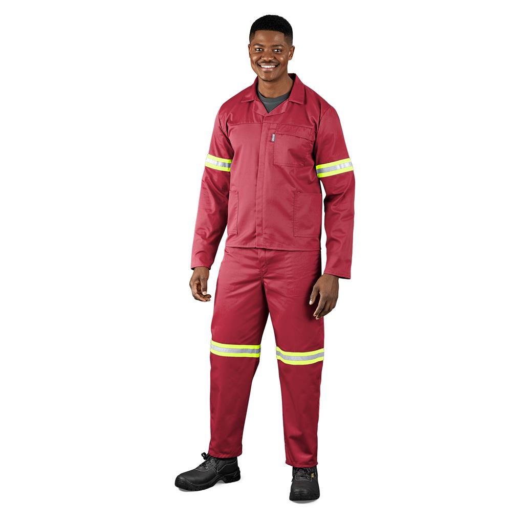 Trade Polycotton Conti Suit - Reflective Arms & Legs - Yellow Tape - Image 2