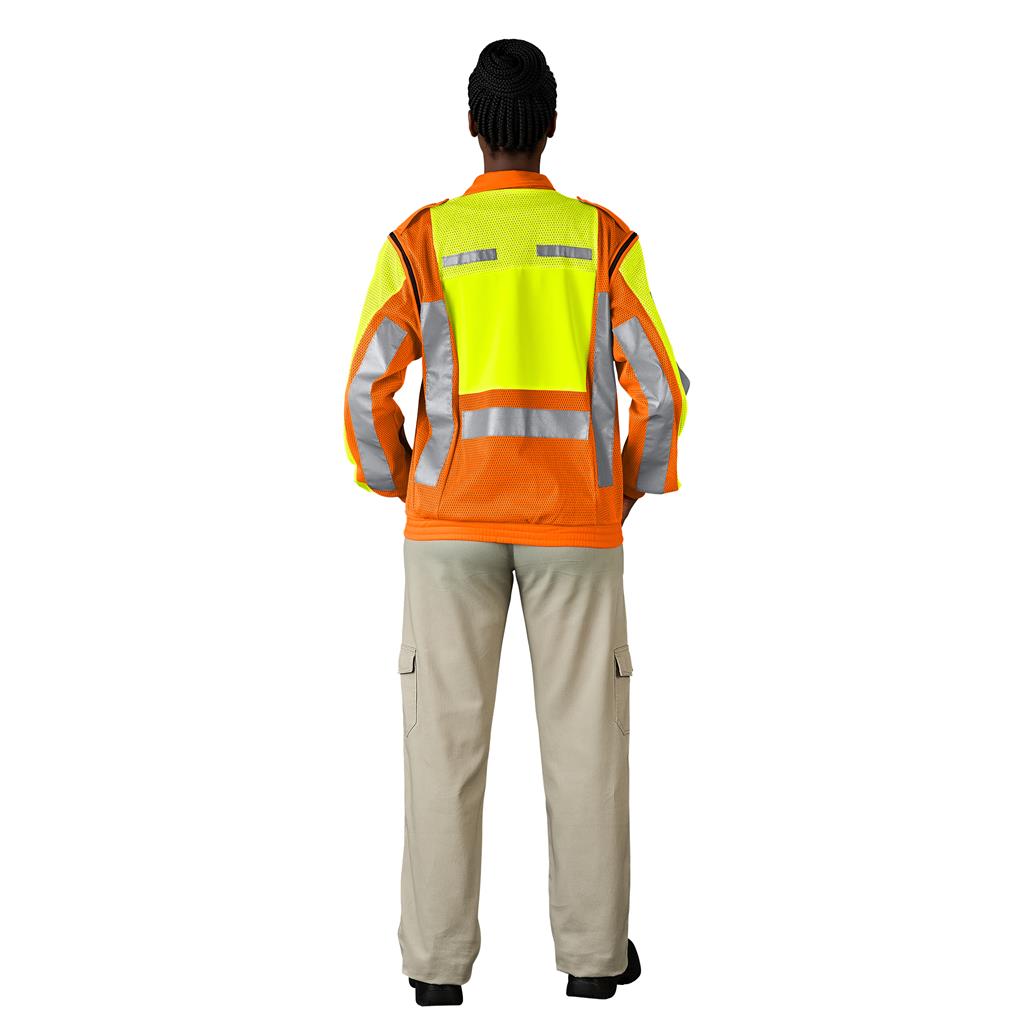 Metro Two-Tone Hi-Viz Reflective Zip-Off Jacket - Image 7