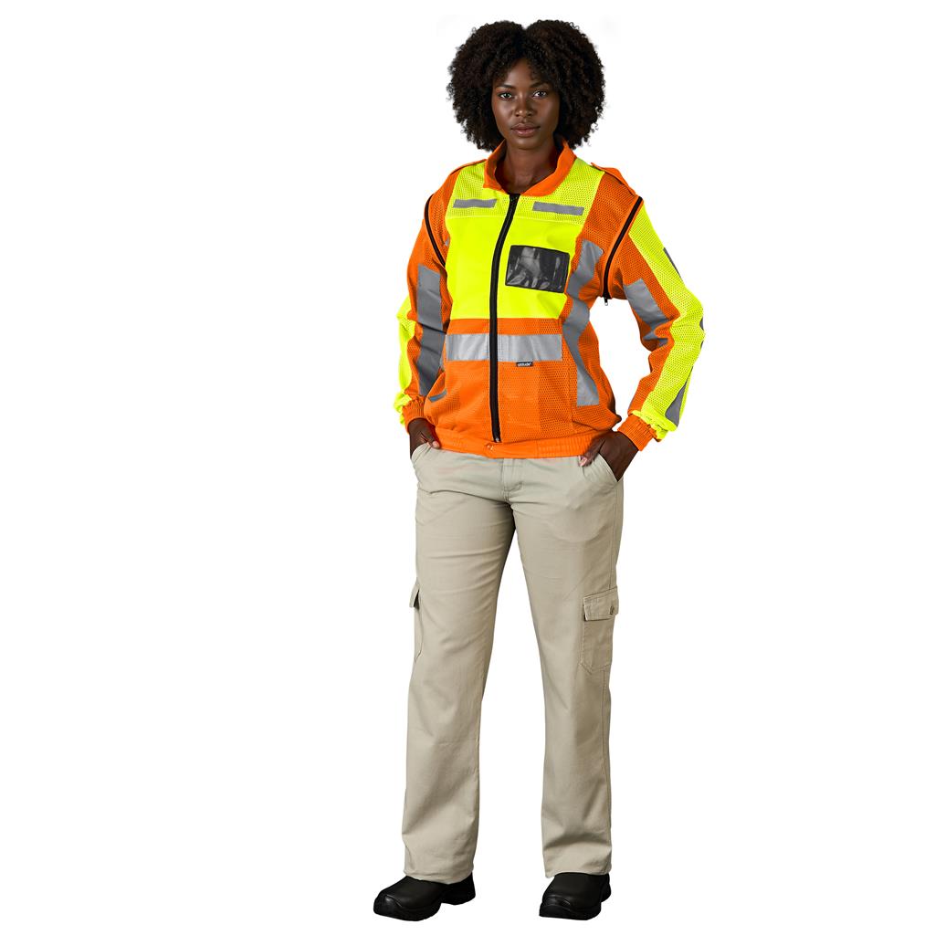 Metro Two-Tone Hi-Viz Reflective Zip-Off Jacket - Image 15