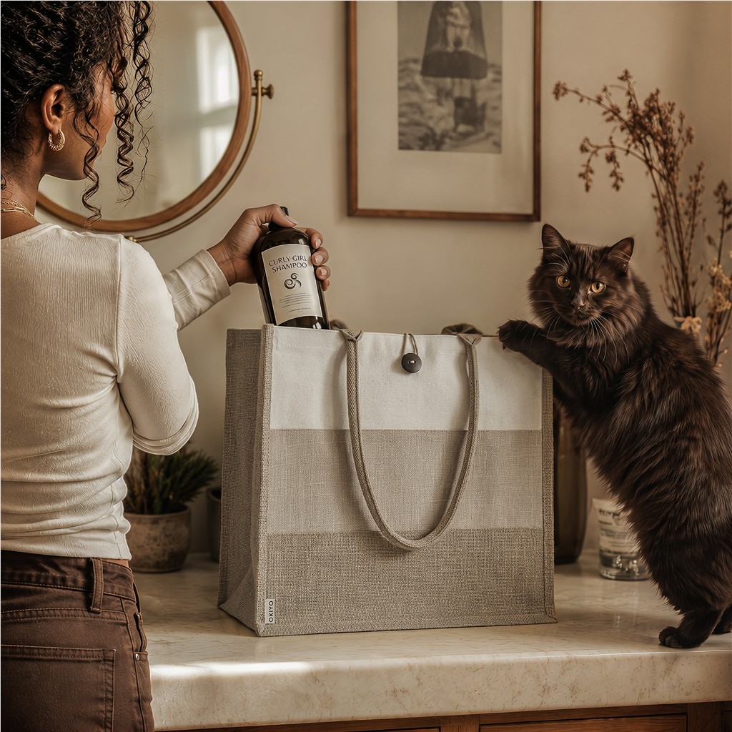 Okiyo Fukei Jute & Cotton Tote - Image 6