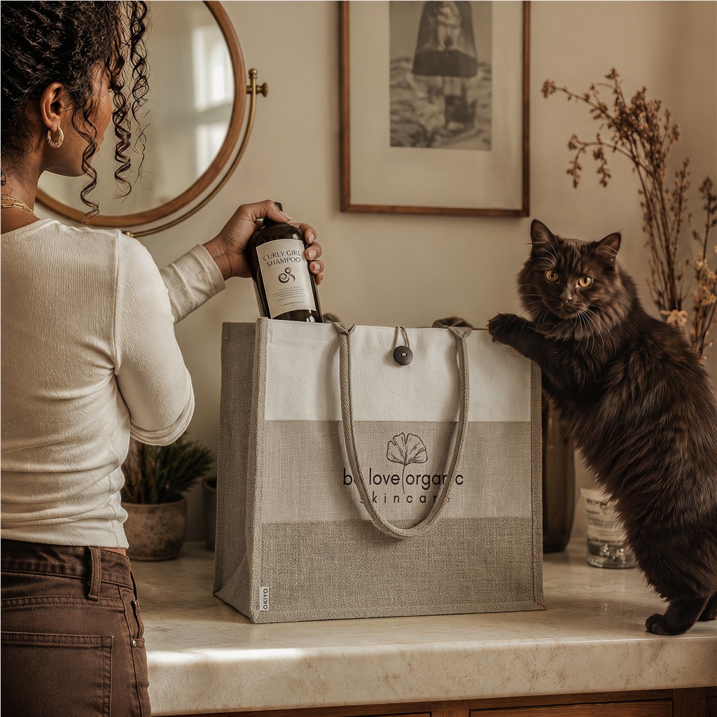 Okiyo Fukei Jute & Cotton Tote - Image 7