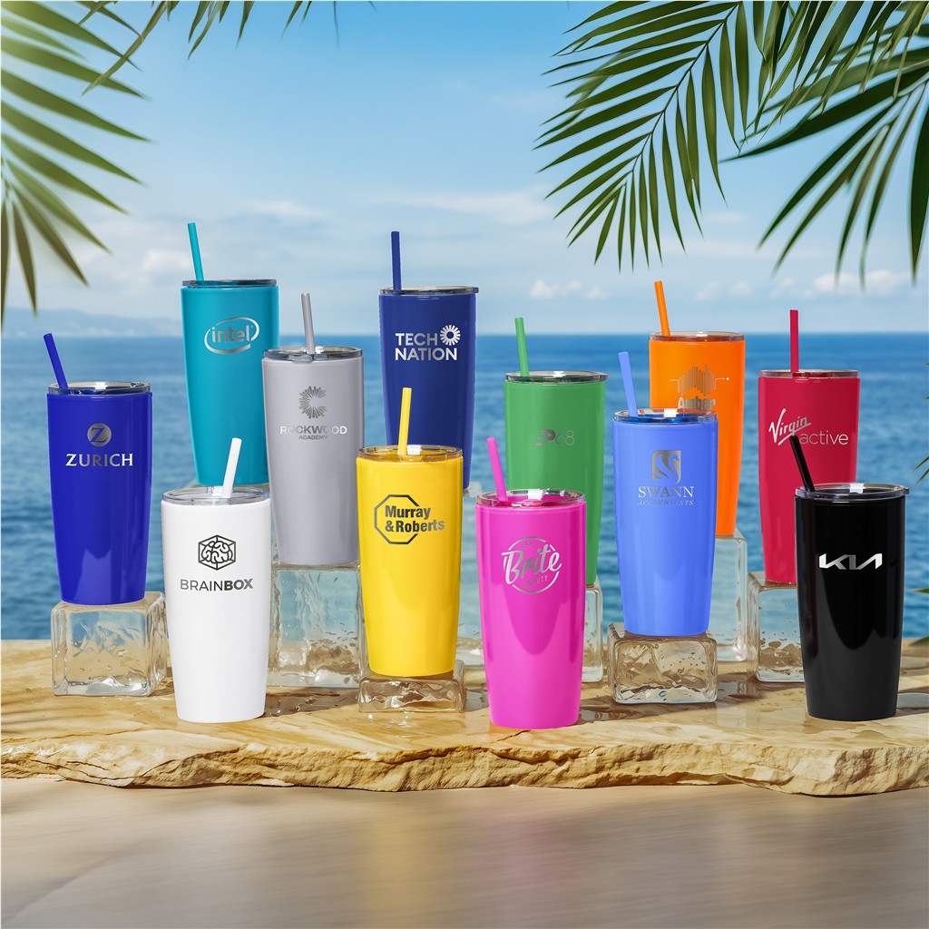Altitude Daytona Plastic 2-in-1 Double-Wall Tumbler & Straw - 600ml - Image 4