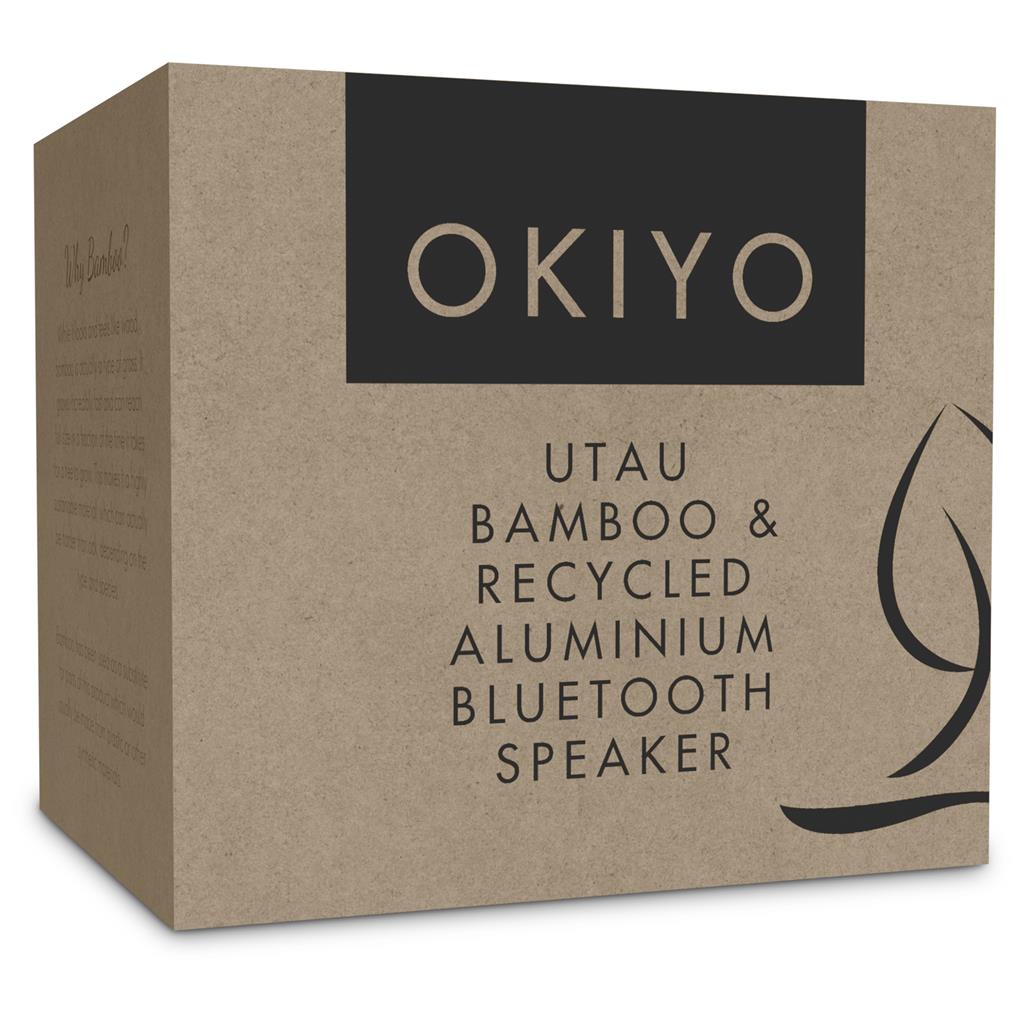 Okiyo Utau Bamboo & Recycled Aluminium Bluetooth Speaker - Image 6