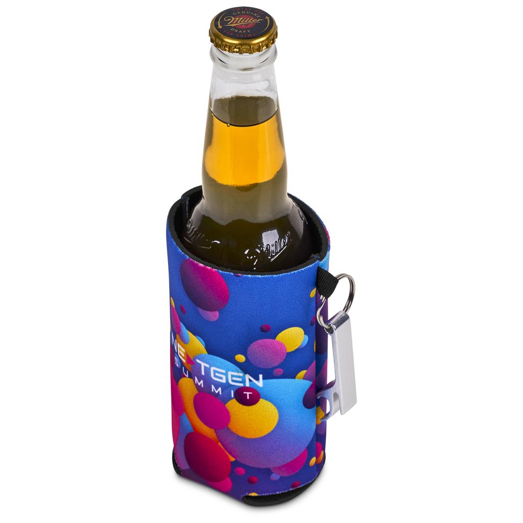Pre-Printed Sample Hoppla Freezo Neoprene Stubby Cooler With Bottle Opener - Image 6