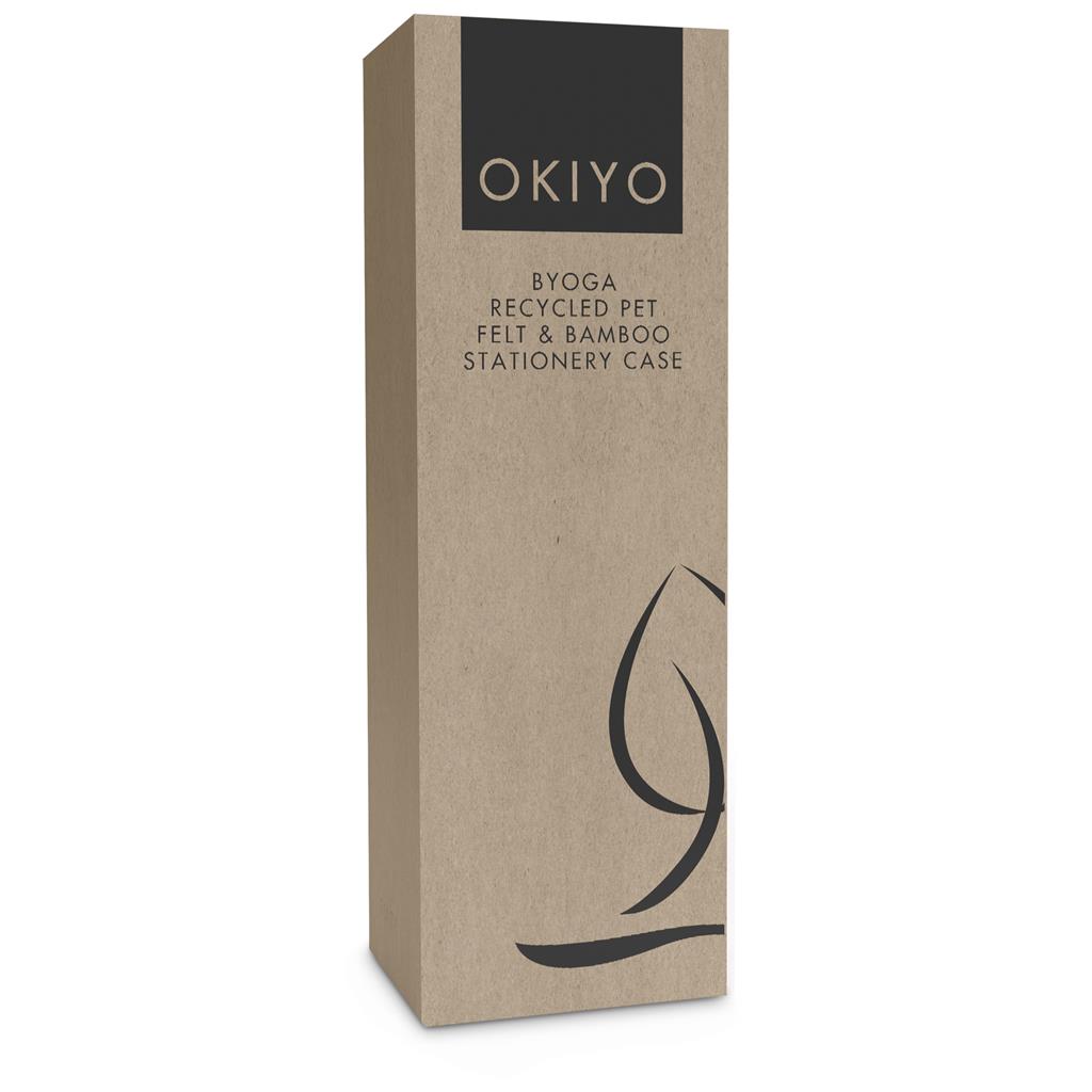 Okiyo Byoga Recycled PET Felt & Bamboo Stationery Case - Image 23