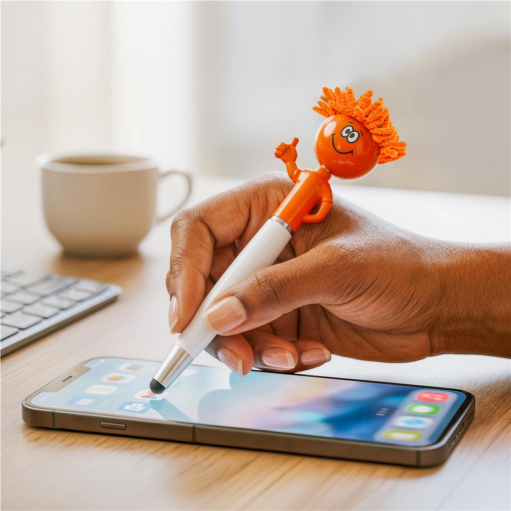 Altitude Moptopper Thumbs-Up Stylus Ball Pen & Screen Cleaner - Image 3