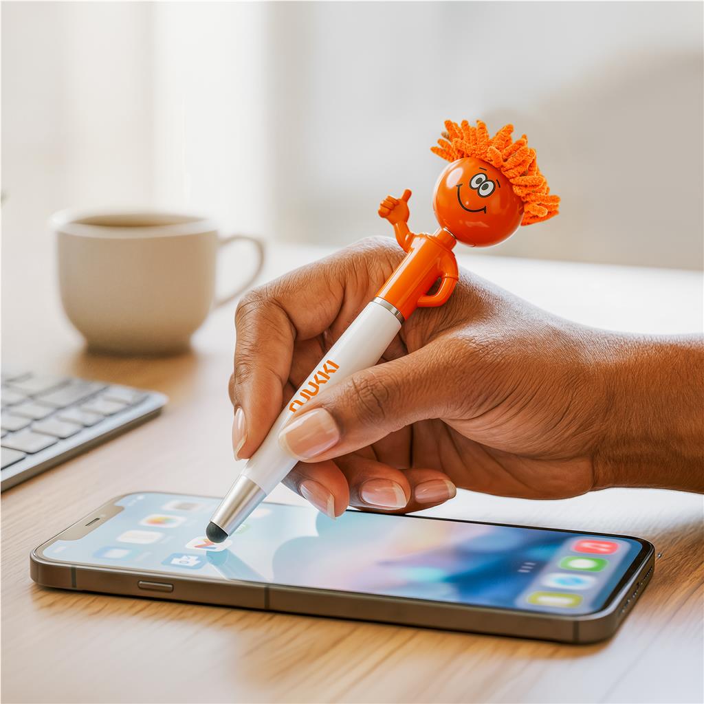 Altitude Moptopper Thumbs-Up Stylus Ball Pen & Screen Cleaner - Image 2