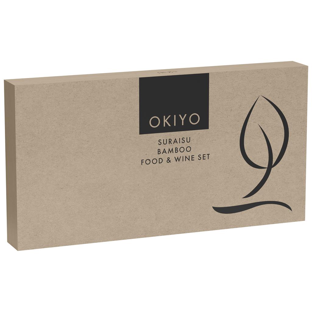 Okiyo Suraisu Bamboo Food & Wine Set - Image 2