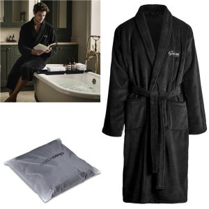 Serendipio Langham Mens Coral Fleece Bathrobe