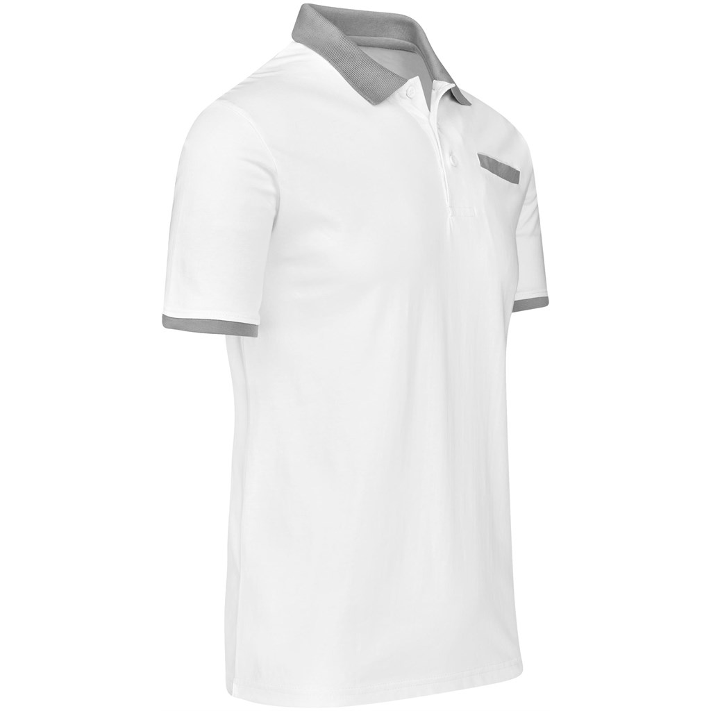Mens Caliber Golf Shirt - White - Image 3