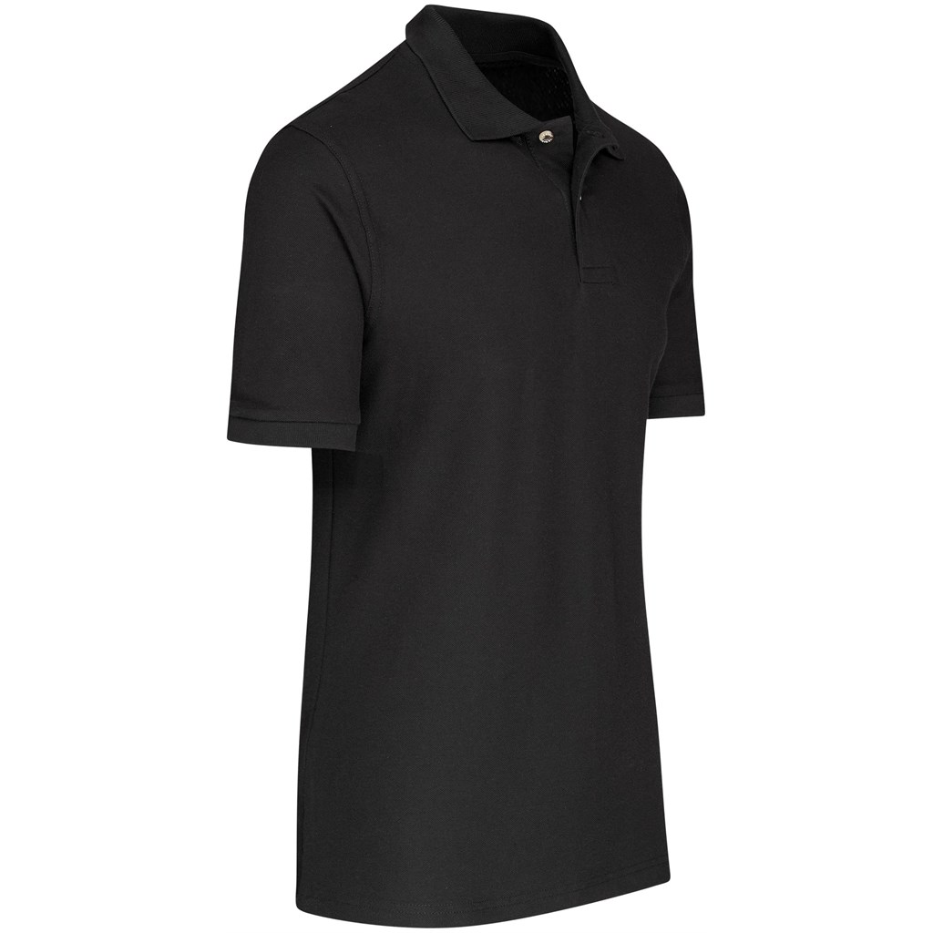 Mens Boston Golf Shirt - Black - Image 3