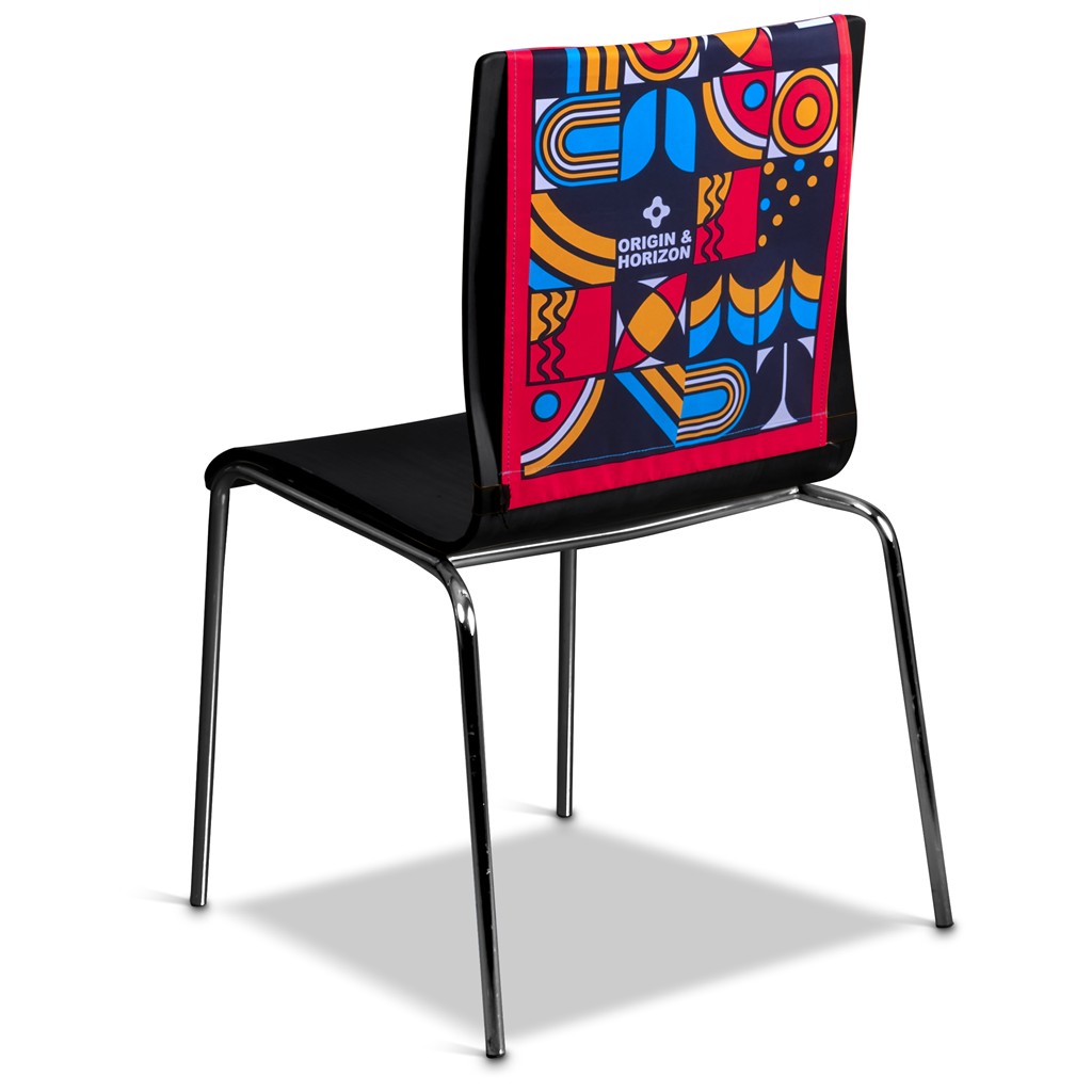 Pre-Printed Sample Hoppla Attendee Polyester Chair Back Cover - Image 2