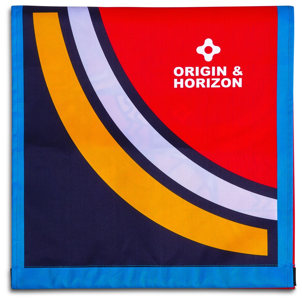 Pre-Printed Sample Hoppla Attendee Polyester Chair Back Cover - Image 3
